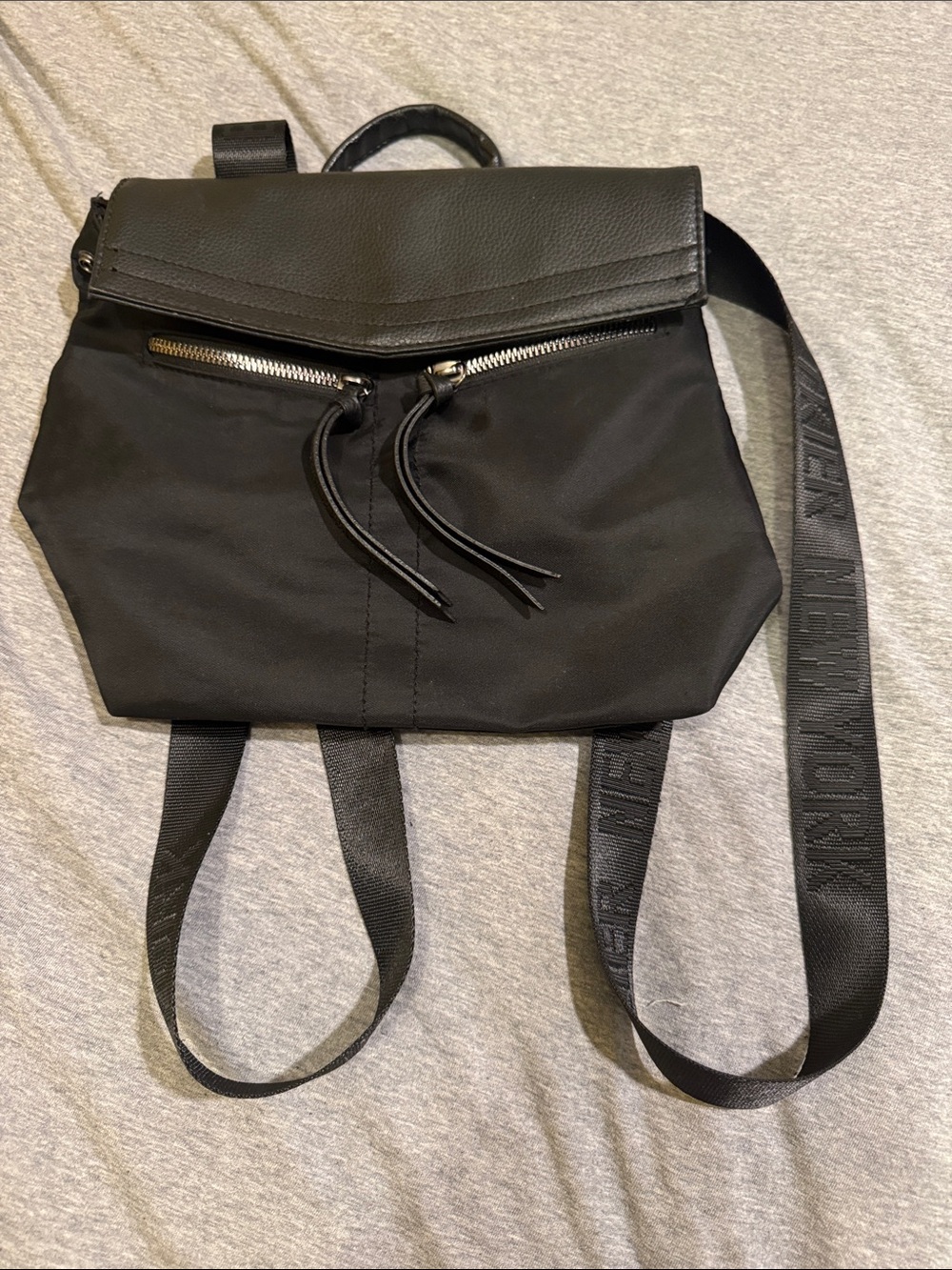 Botkier Black Nylon Convertible Backpack
